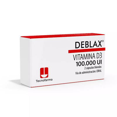 Deblax 2.5 mg (100.000 UI) - 2 Cápsulas Blandas