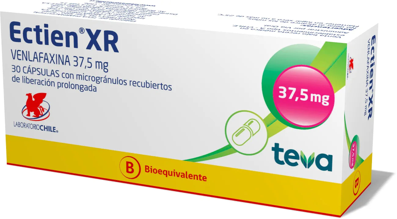 Ectien XR 37,5mg - 30 cápsulas de liberación prolongada
