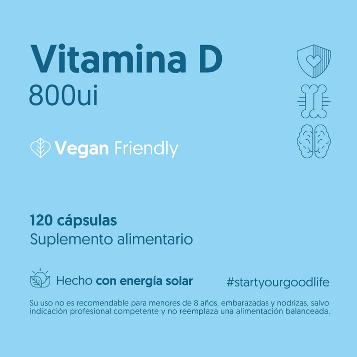 Vitamina D3 800UI - 120 Cápsulas