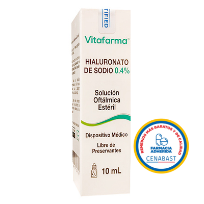 Hialuronato de Sodio 0.4% LP Solución Oftalmica - 10 mL - Medicamento Cenabast