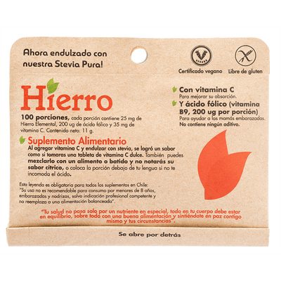Hierro Sobre en Polvo