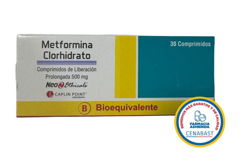 Metformina 500 mg - 30 Comprimidos de Liberación Prolongada - Medicamento Cenabast