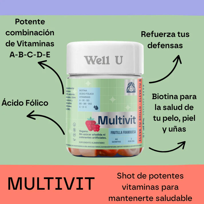 Well U Multivit - 60 Gomitas