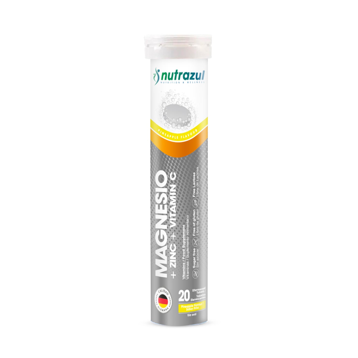 Magnesio + Zinc + Vitamina C - 20 Comprimidos Efervescentes