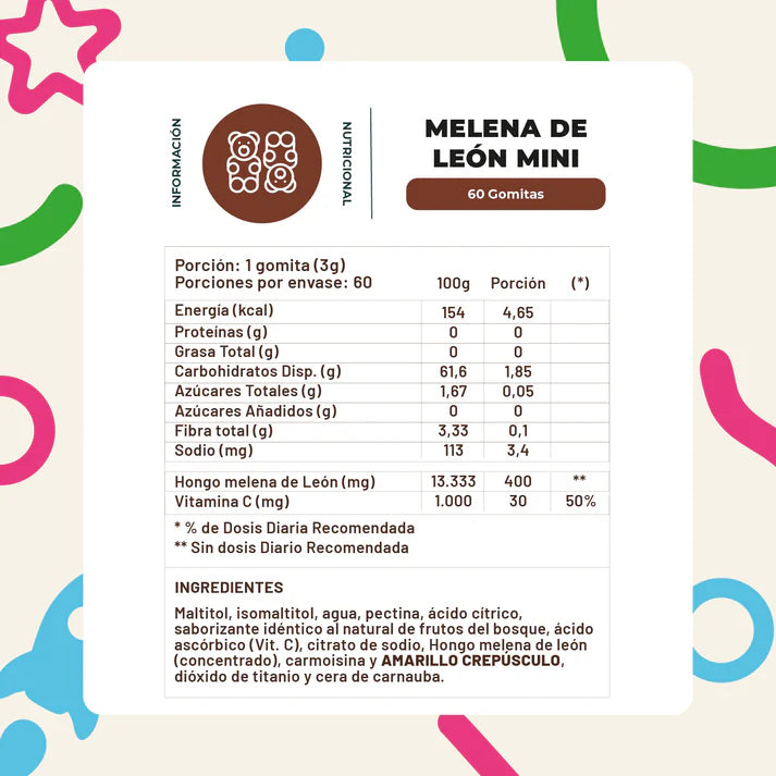 Melena de León Mini - 60 gomitas
