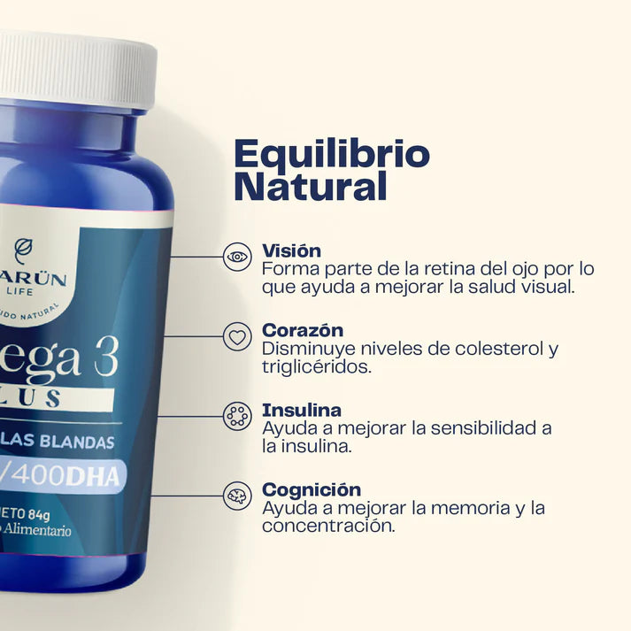 Omega 3 Plus 800/400 - 60 Cápsulas Blandas