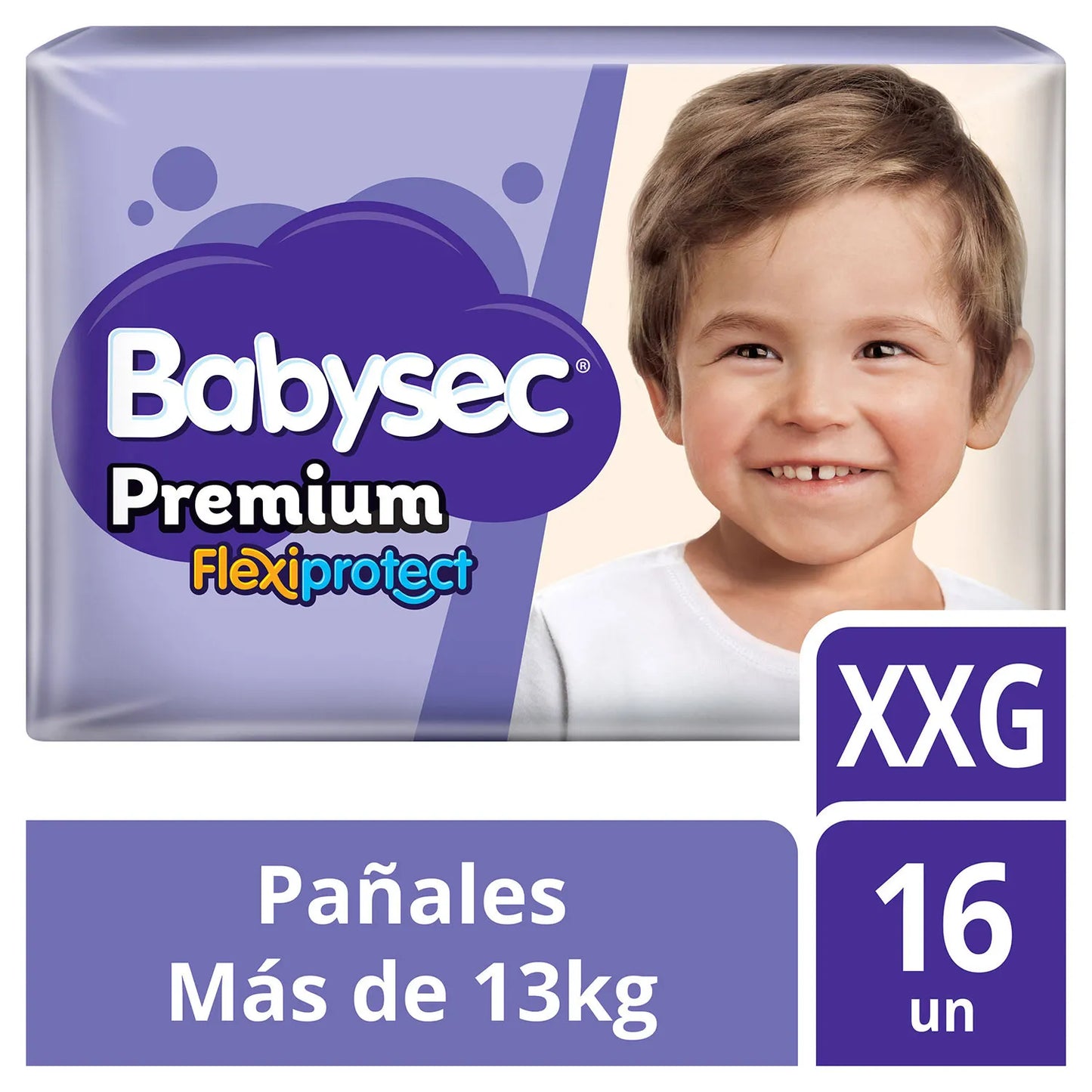 Babysec Pañal Premium Care Talla XXG - 16 Unidades