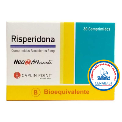 Risperidona 3mg - 30 Comprimidos Recubiertos - Medicamento Cenabast