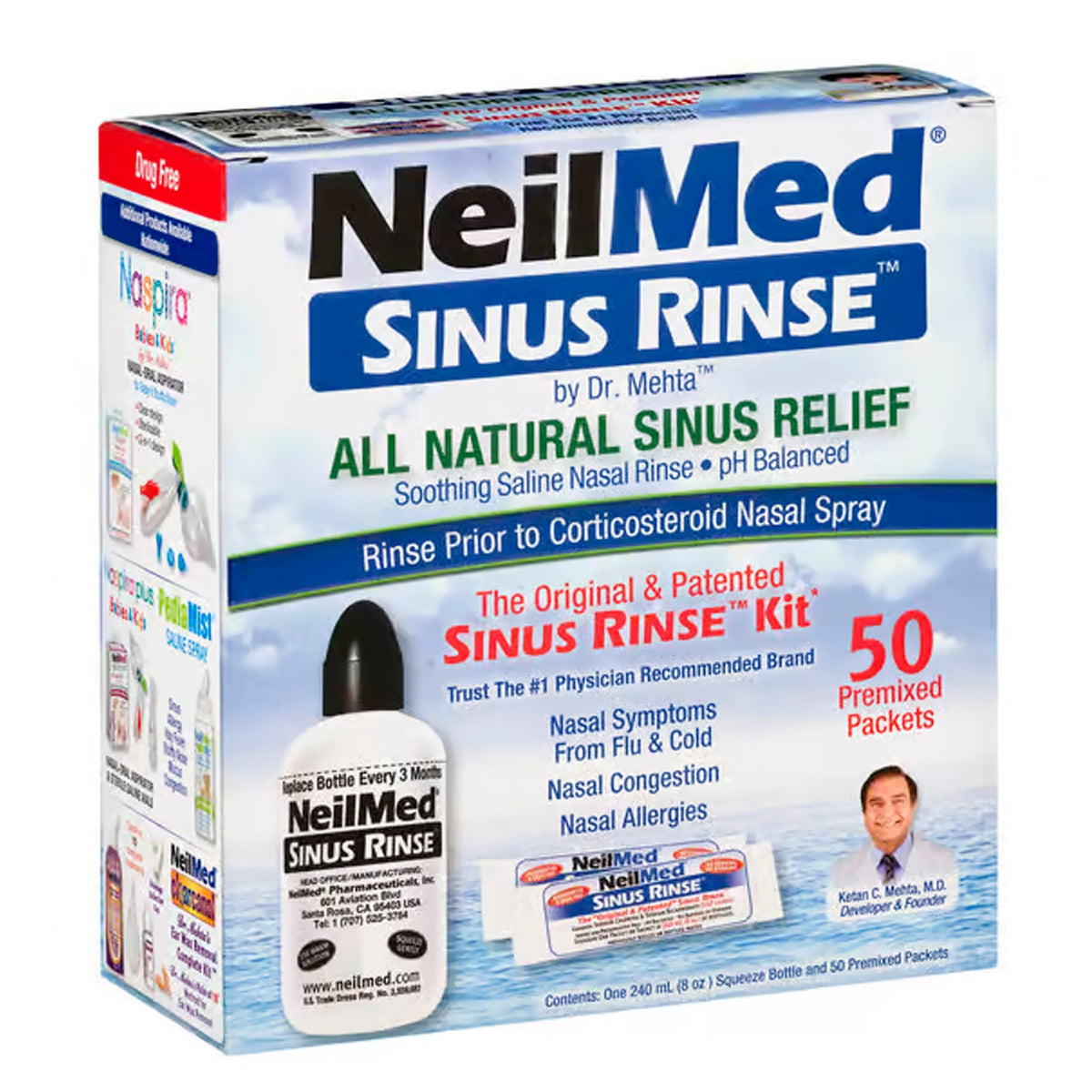 Rinus Rinse Sinus Rinse Kit - 50 unidades – Farmacias Curie