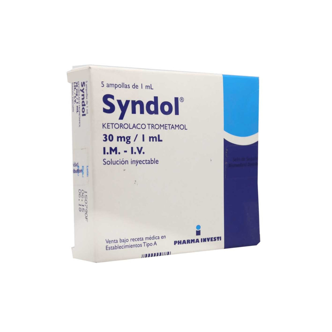 Syndol Inyectable 30mg/1ml | Farmacias Curie - Envíos a todo Chile
