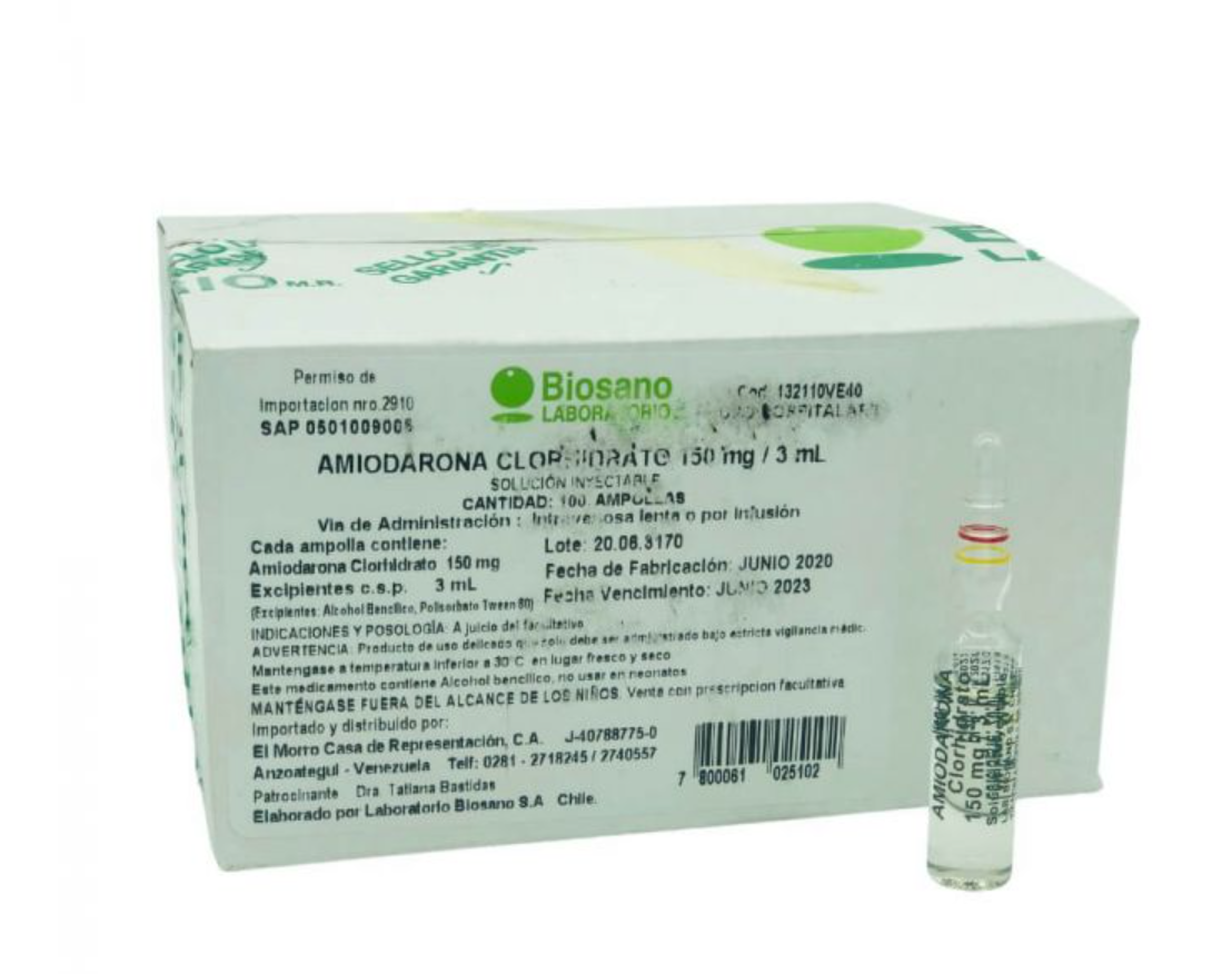 Amiodarona 150mg/ 3ml - 1 Ampolla