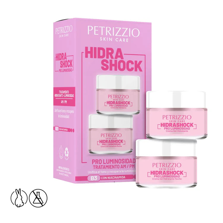 Set Cremas Faciales Pro Luminosidad Petrizzio Hidra Shock