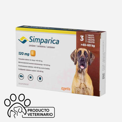Simparica Antiparasitario para Perros 120mg - 3 unidades