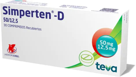 Simperten-D 50/12,5 - 30 Comprimidos Recubiertos