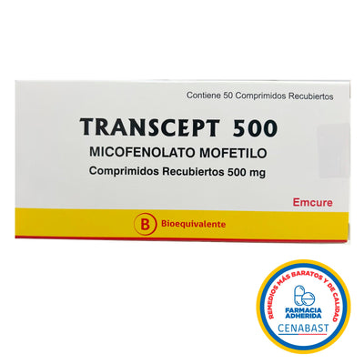 Transcept 500 Comprimidos Recubiertos Medicamento Cenabast