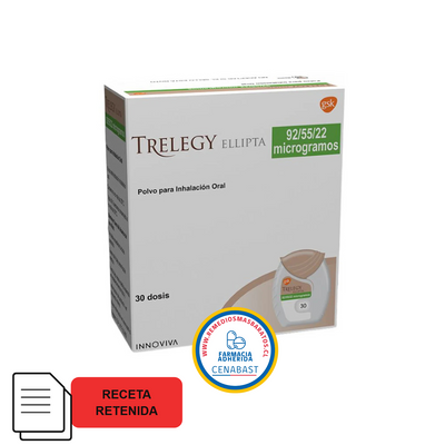 Trelegy Ellipta 92/55/22 - 30 Dosis - Medicamento Cenabast