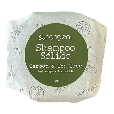 Shampoo Solido Katmandú Carbon & Tea Tree - 80 Gramos