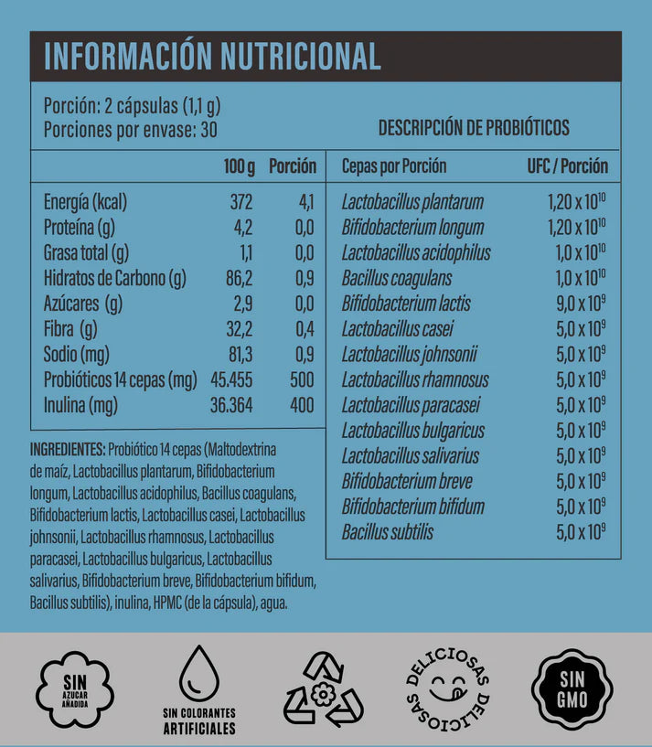 Well U Probióticos 100 Billones - 60 Cápsulas