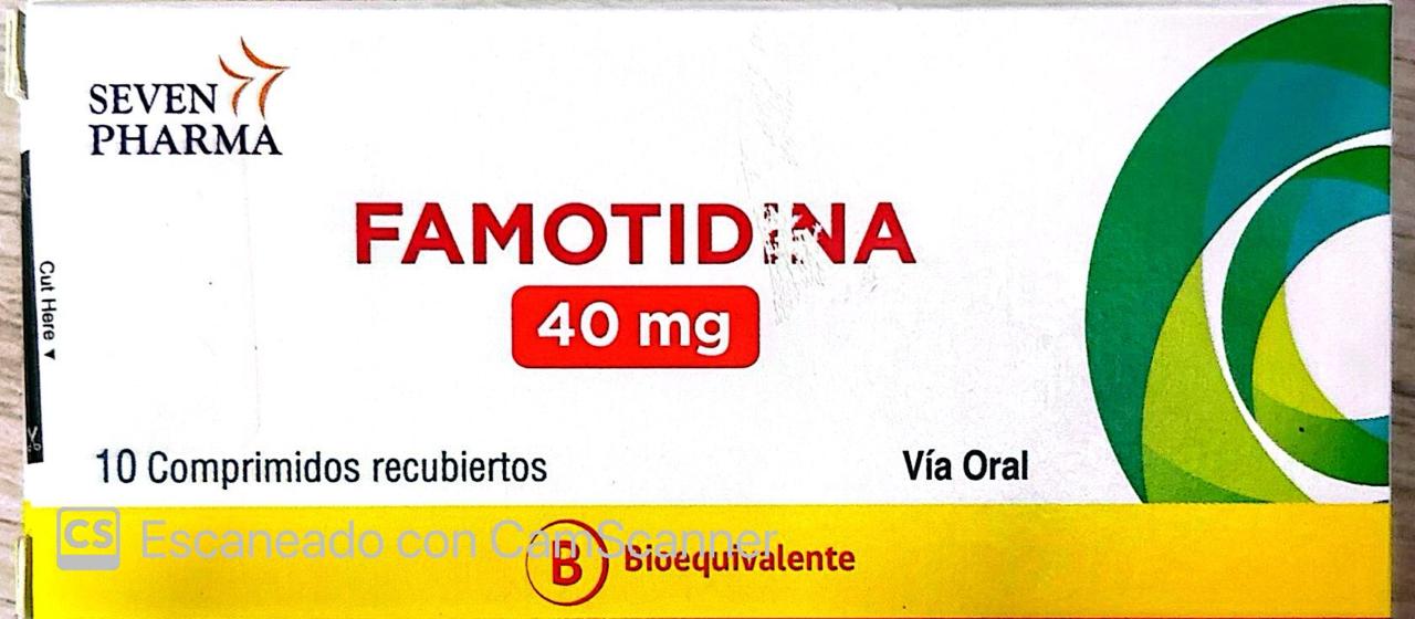 Famotidina 40mg - 10 Comprimidos Recubiertos