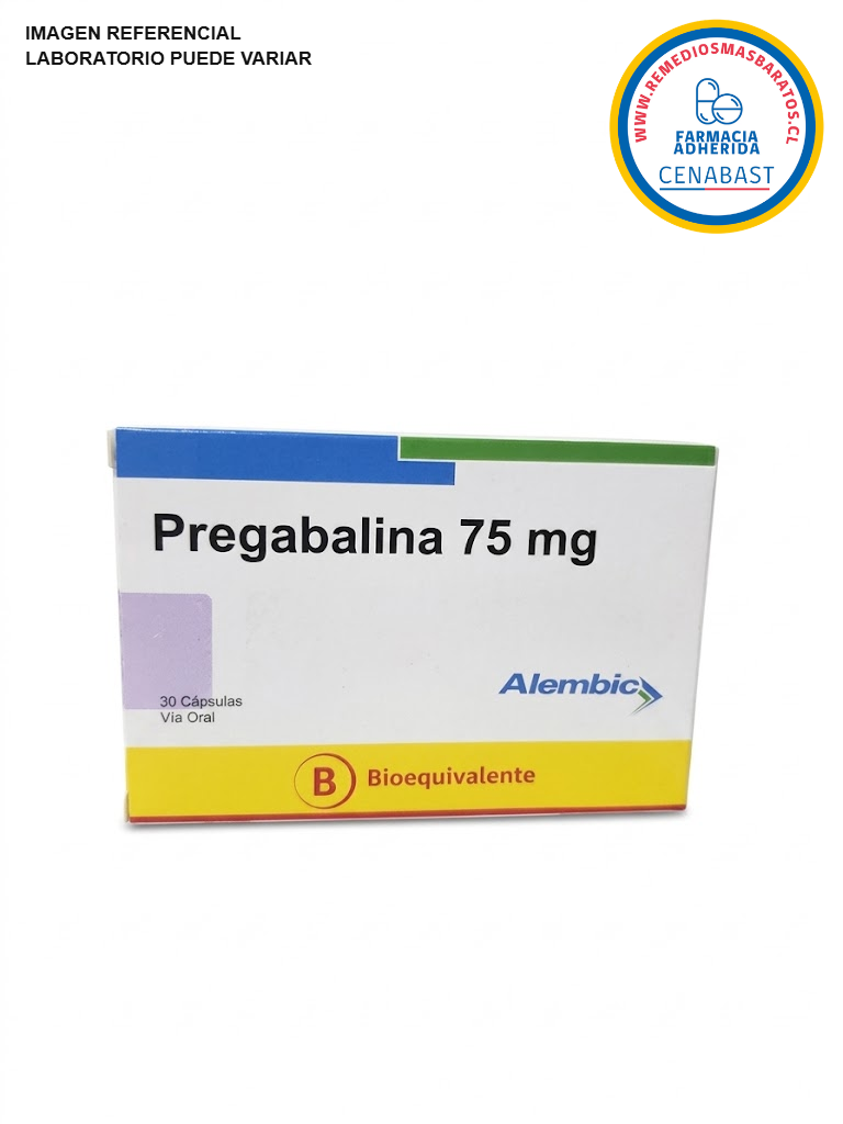 Pregabalina 75mg - 30 cápsulas - Medicamento Cenabast