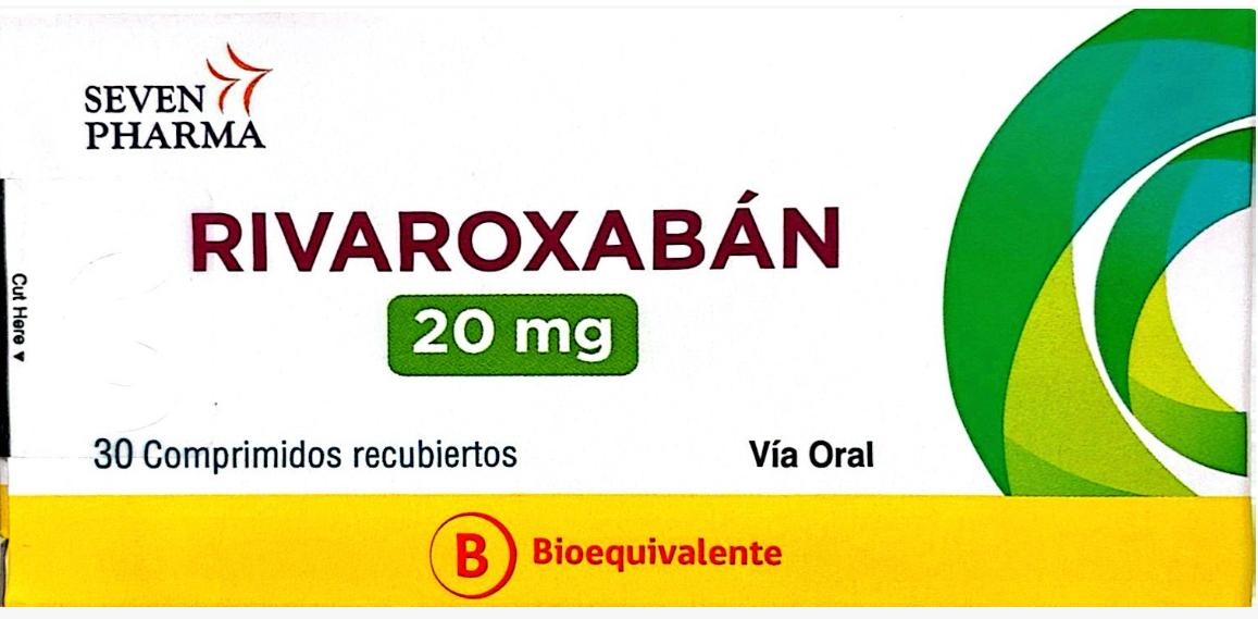 Rivaroxaban 20 mg - 30 Comprimidos Recubiertos