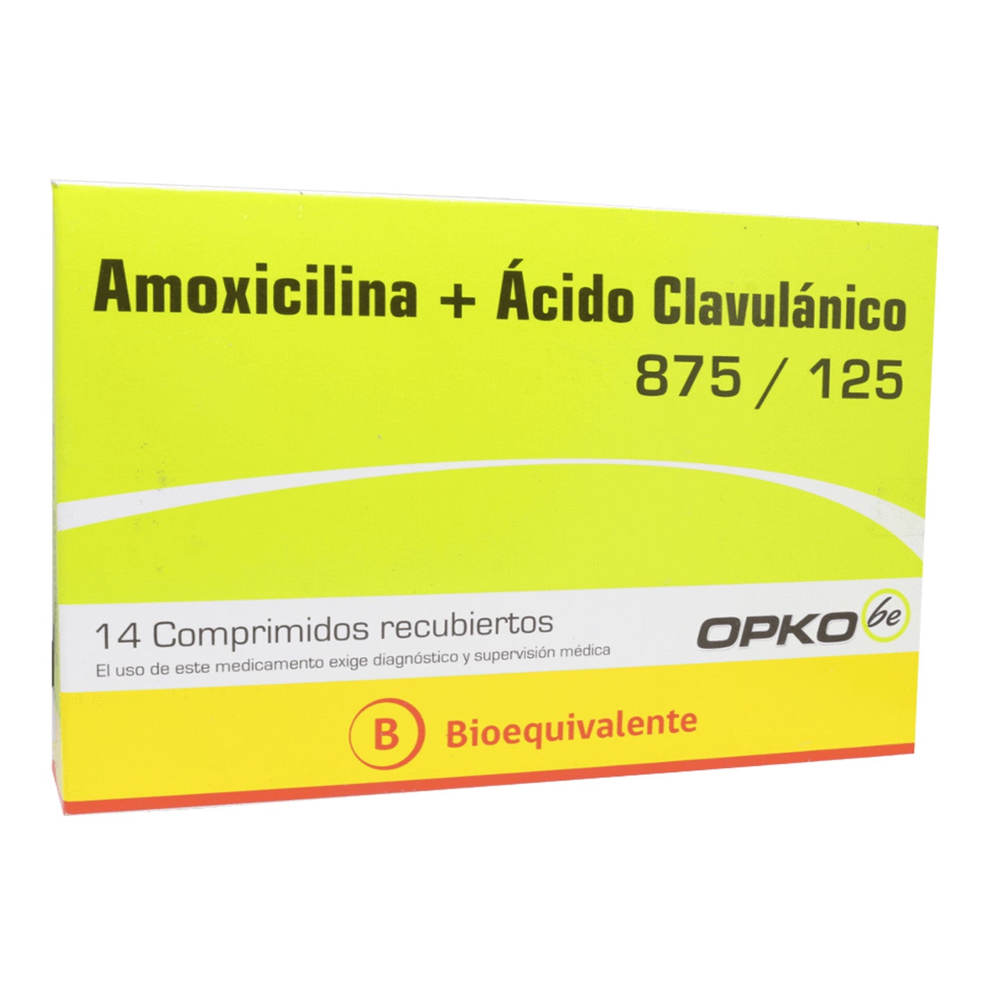 Amoxicilina/Ácido Clavulánico 875mg/125mg - 14 Comprimidos recubiertos - Farmacias Curie