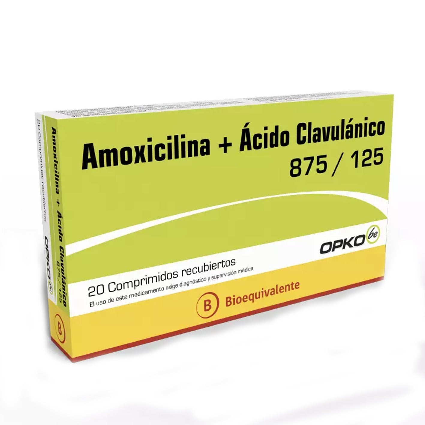 Amoxicilina/Ácido Clavulánico 875mg/125mg - 20 Comprimidos recubiertos - Farmacias Curie