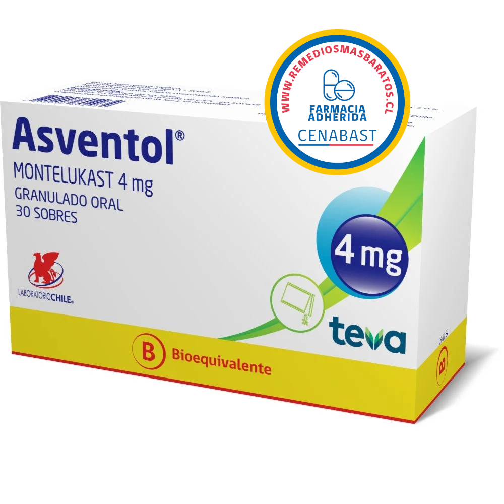 Asventol 4 mg - 30 Sobres Granulados - Medicamento Cenabast
