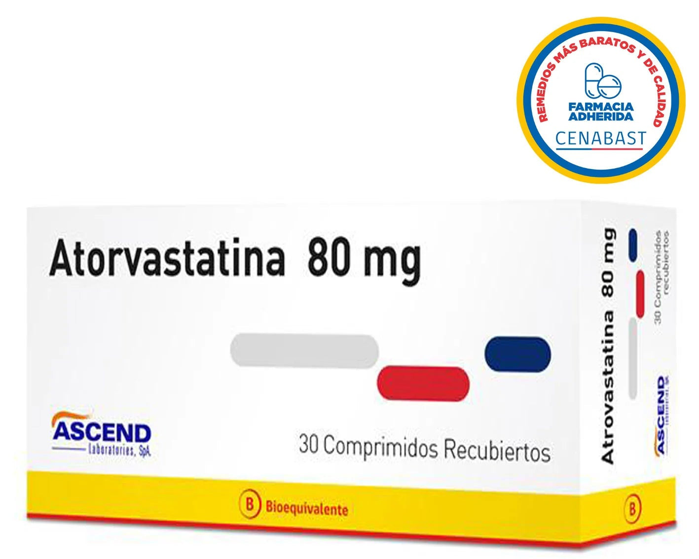 Atorvastatina 80mg - 30 Comprimidos Recubiertos - Medicamento Cenabast