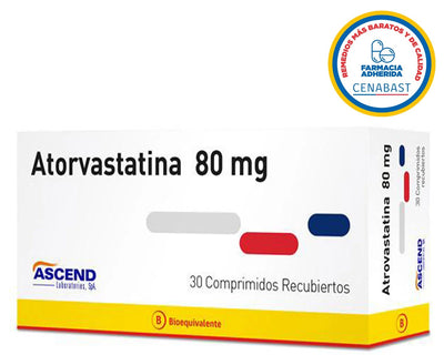 Atorvastatina 80mg - 30 Comprimidos Recubiertos - Medicamento Cenabast