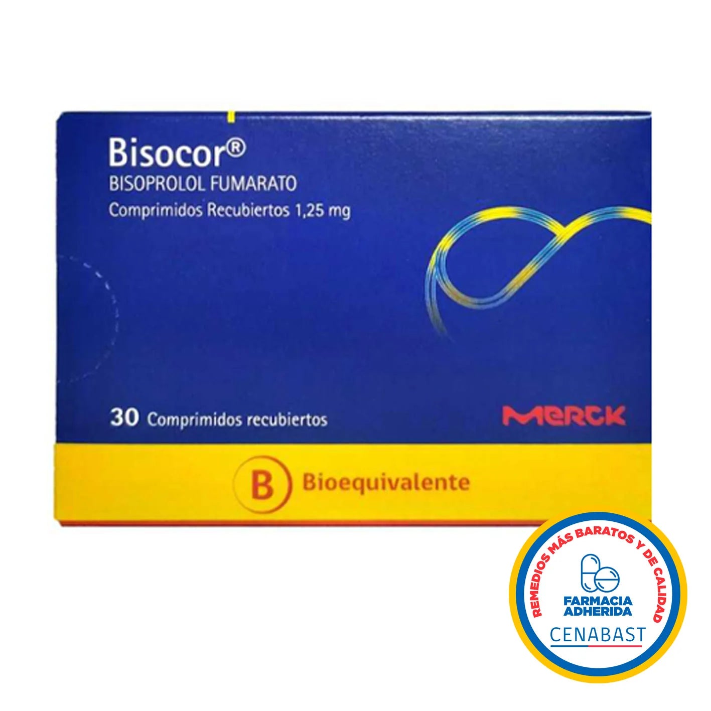 Bisocor 1.25 mg - 30 Comprimidos Recubiertos - Medicamento Cenabast