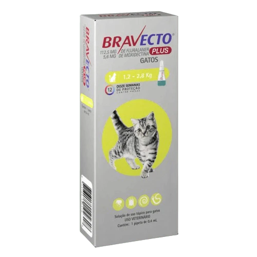 Bravecto Gato 1,2-2,8Kg - Pipeta 0,4mL