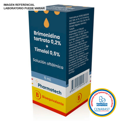 Brimonidina 0.2 % Timolol 0.5 % Solución Oftálmica 5 mL - Medicamento Cenabast