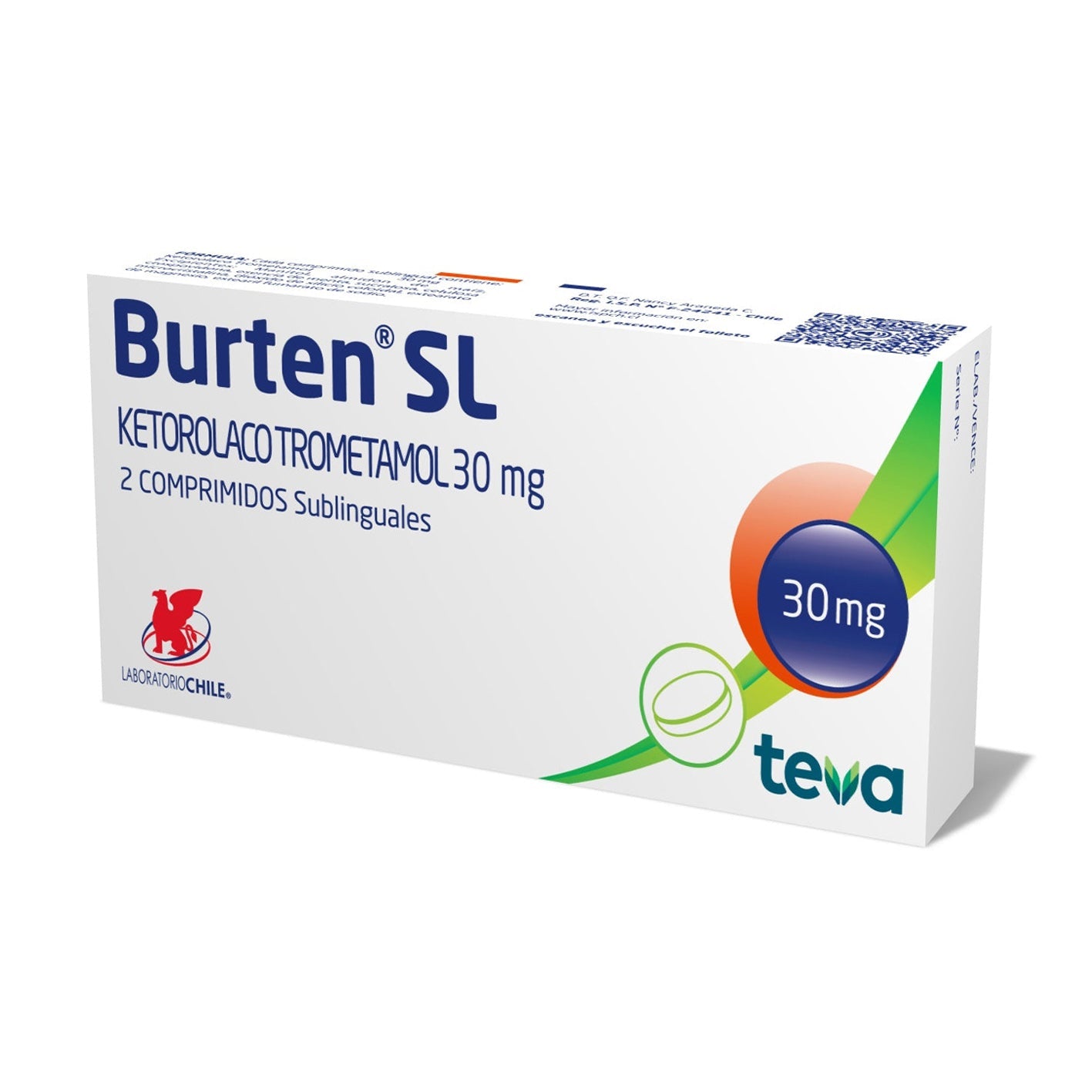 Burten SL 30mg - 2 Comprimidos Sublinguales