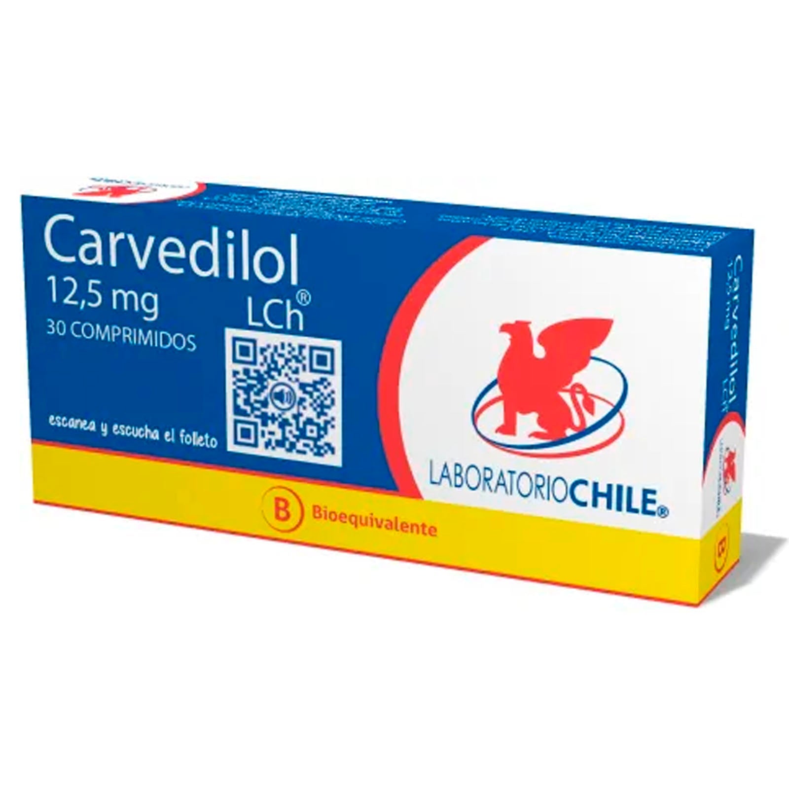 Carvedilol Comprimidos 12,5mg | Farmacias Curie - Envíos a todo Chile