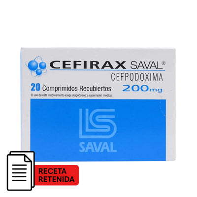 Cefirax Comprimidos Recubiertos 200mg - 20 unidades