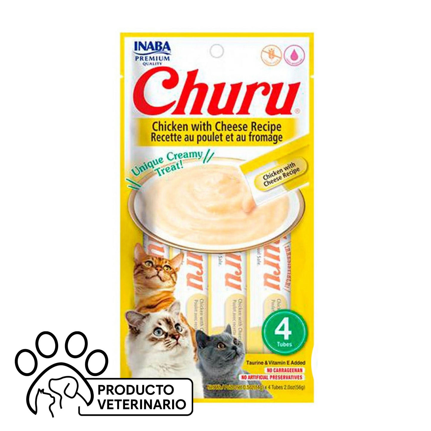 Churu Gato Sabor Pollo con Queso - 4 unidades