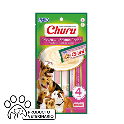 Churu Perro Sabor Pollo con Salmón - 4 unidades