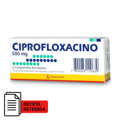 Ciprofloxacino Comprimidos recubiertos 500mg