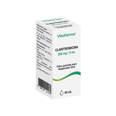 Claritromicina 250mg/5ml - Polvo para Suspensión Oral 60 ml