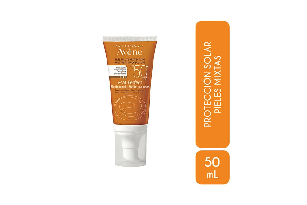 Avene Protector Solar Matificante Fluido FPS 50 - Piel Mixta y Grasa