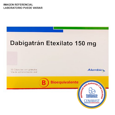 Dabigatran 150mg - 30 Cápsulas - Medicamento Cenabast