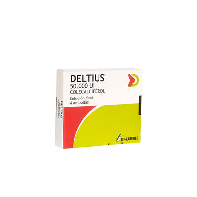 Deltius - Colecalciferol 50.000 UI - 4 Ampollas Solución Oral