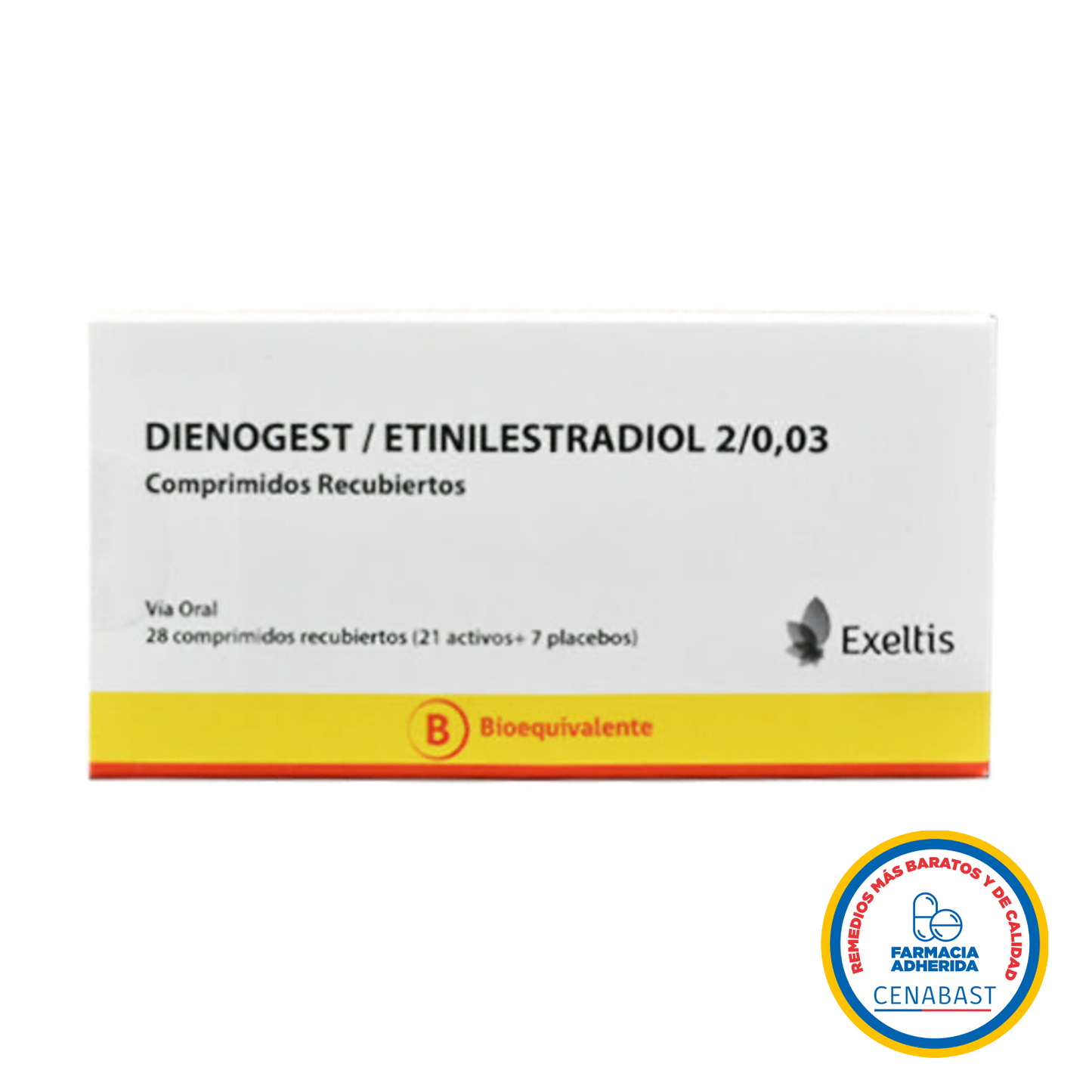 Dienogest/Etinilestradiol 2/0.03 mg Medicamento CENABAST