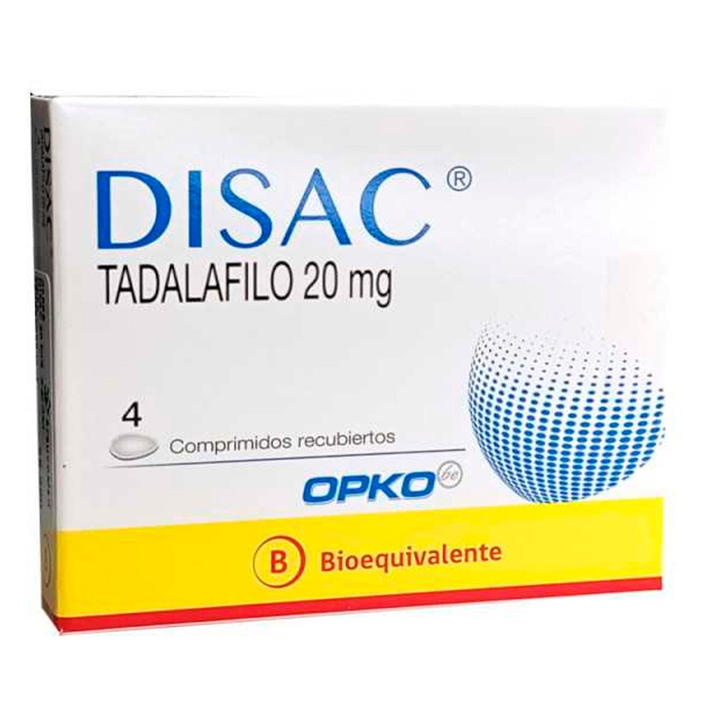 Disac 20mg - 4 Comprimidos Recubiertos
