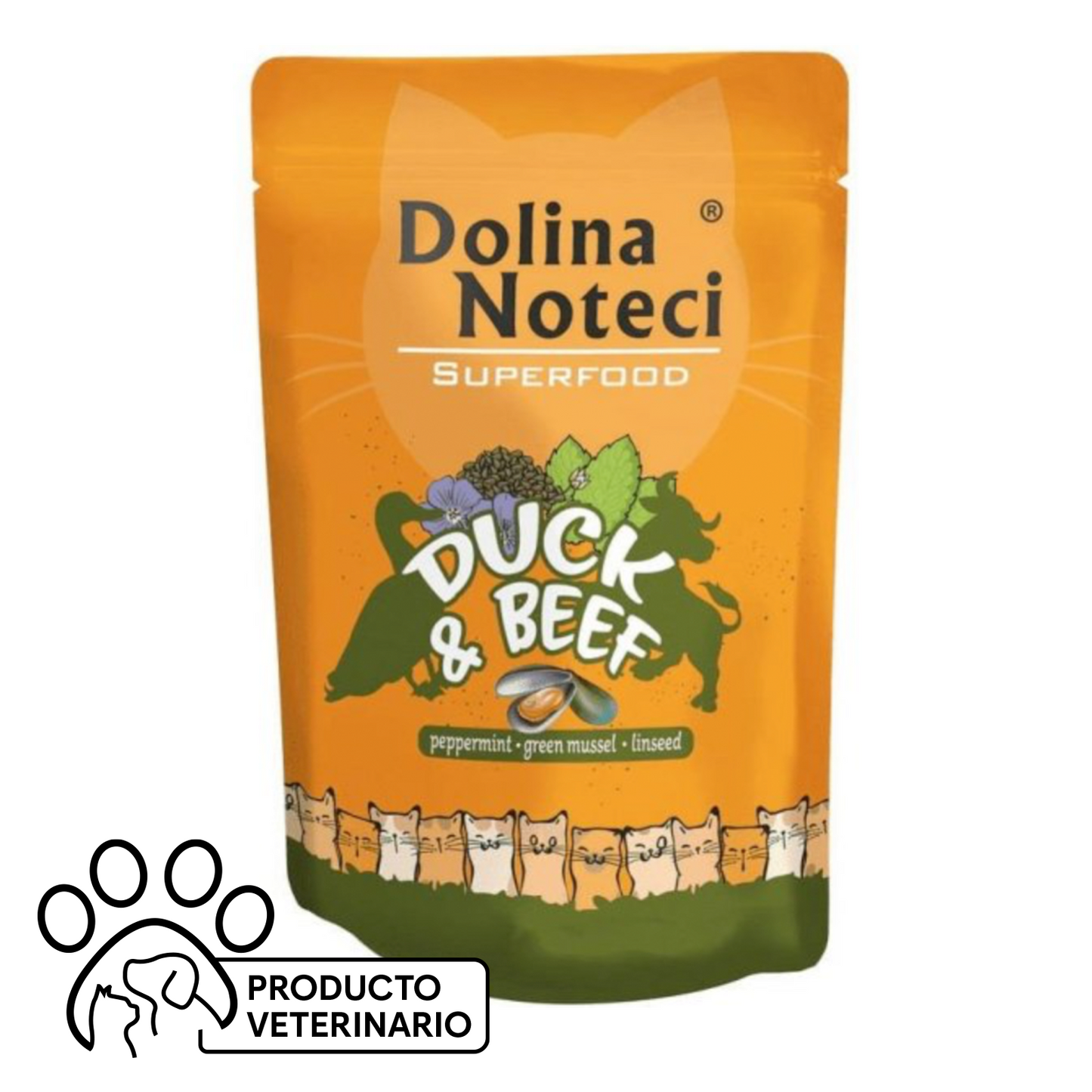 Dolina Noteci Superfood Pato y Vacuno - Alimento Gato 85 gramos