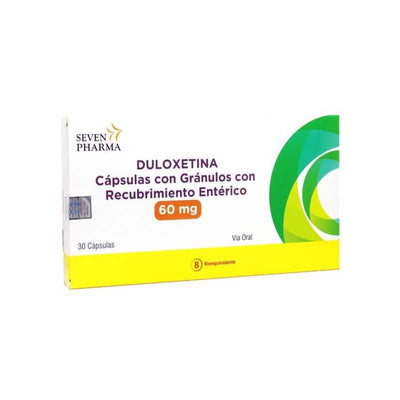 Duloxetina Cápsulas con Gánulos con recubrimiento Entérico 60mg