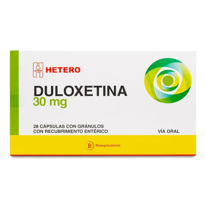 Duloxetina 30 mg - 28 Cápsulas com Gránulos con Recubrimiento Entérico
