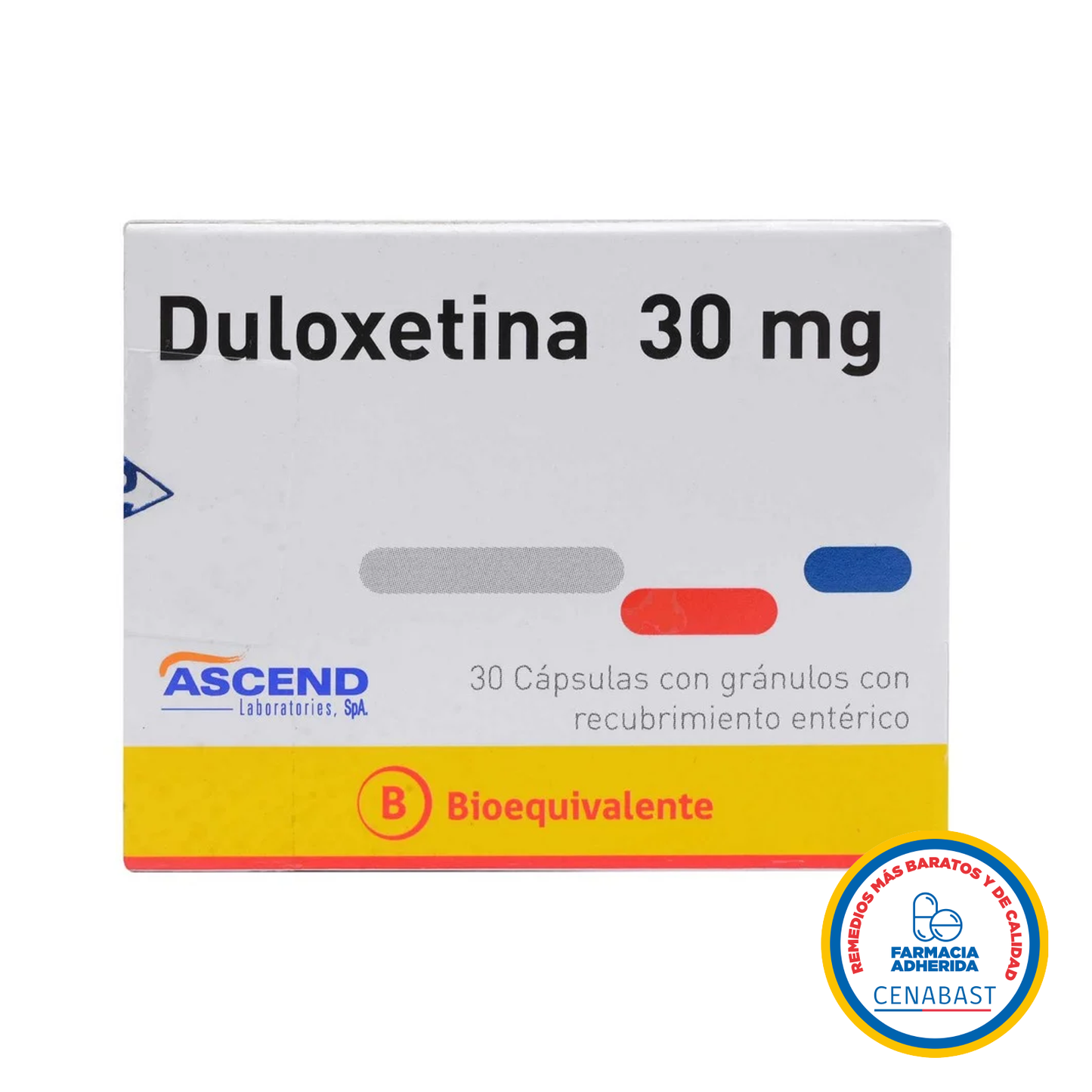 Duloxetina Cápsulas con Gránulos con Recubrimiento Entérico 30mg Medicamento Cenabast