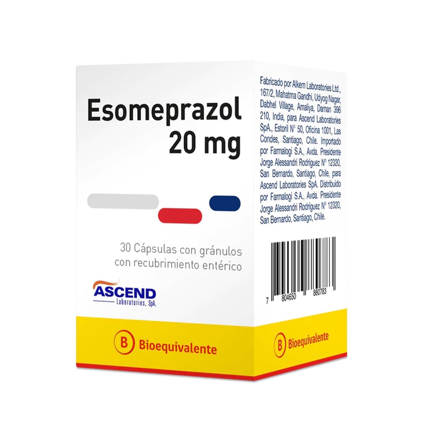 Esomeprazol Cápsulas con Gránulos con Recubrimiento Entérico 20mg - Farmacias Curie